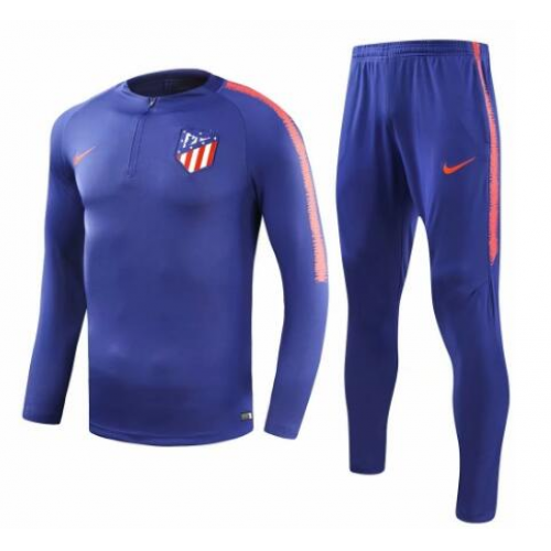 Atletico Madrid 18/19 Training Sweat Top Tracksuit Blue With Pants